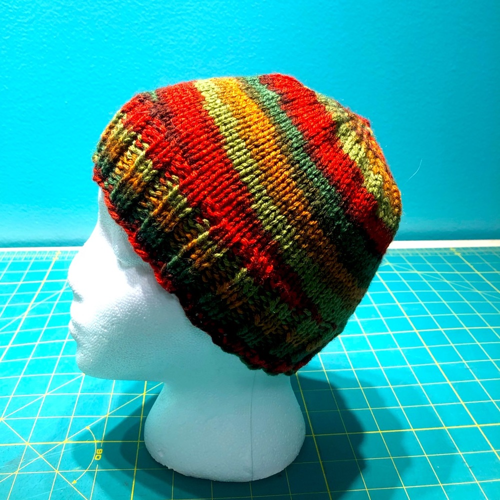 JD Creations Knitted multi colored hat.